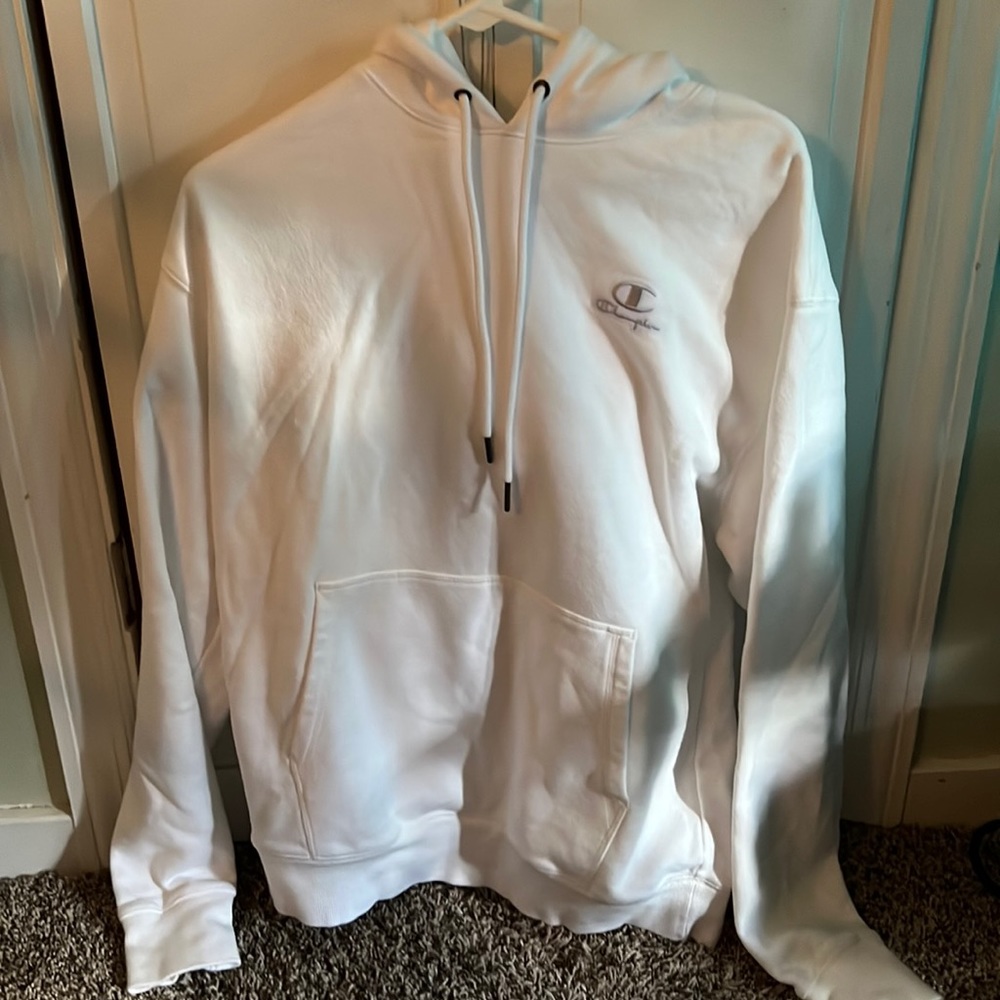 White champion hoodie